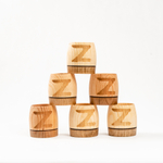Набор деревянных рюмок (стопок, шотов) из древесины сибирского кедра, набор 6 штук. RN13