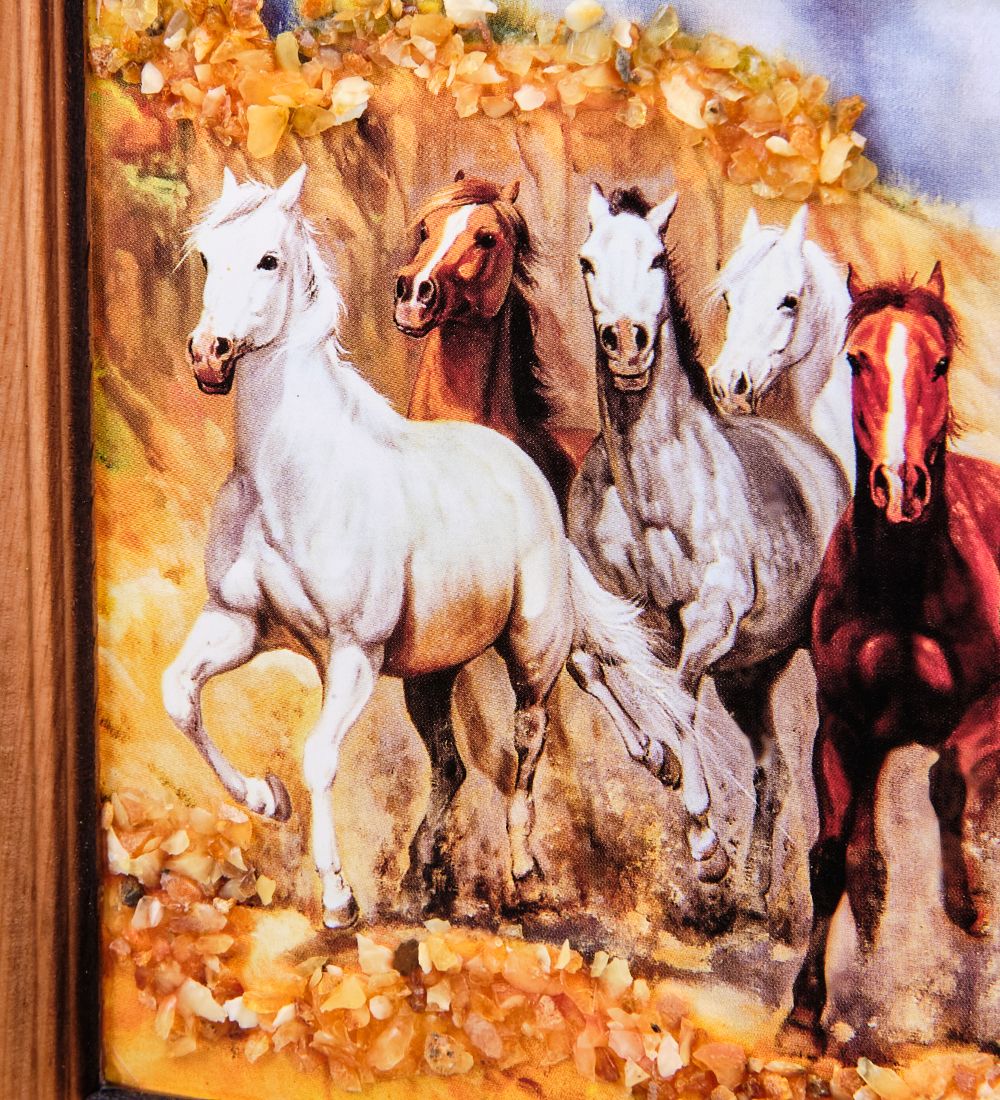 AMB-74/63 Картина «AAAAA» (с янтарной крошкой) дер.краш.рамка 12х15