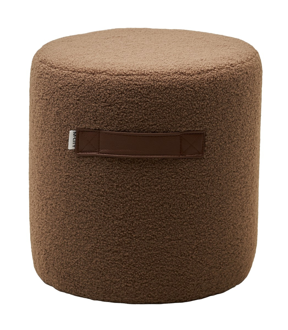 Пуф для гостиной М-City DISAUR Харта (Harta) Nini-02 Тауп, Барашек, Tks-03 Темно-Коричневый, Экокожа