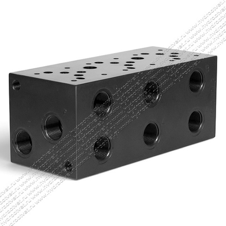 PD10-10A3-ST - Трехместная стальная плита для гидравлических распределителей и клапанов NG10