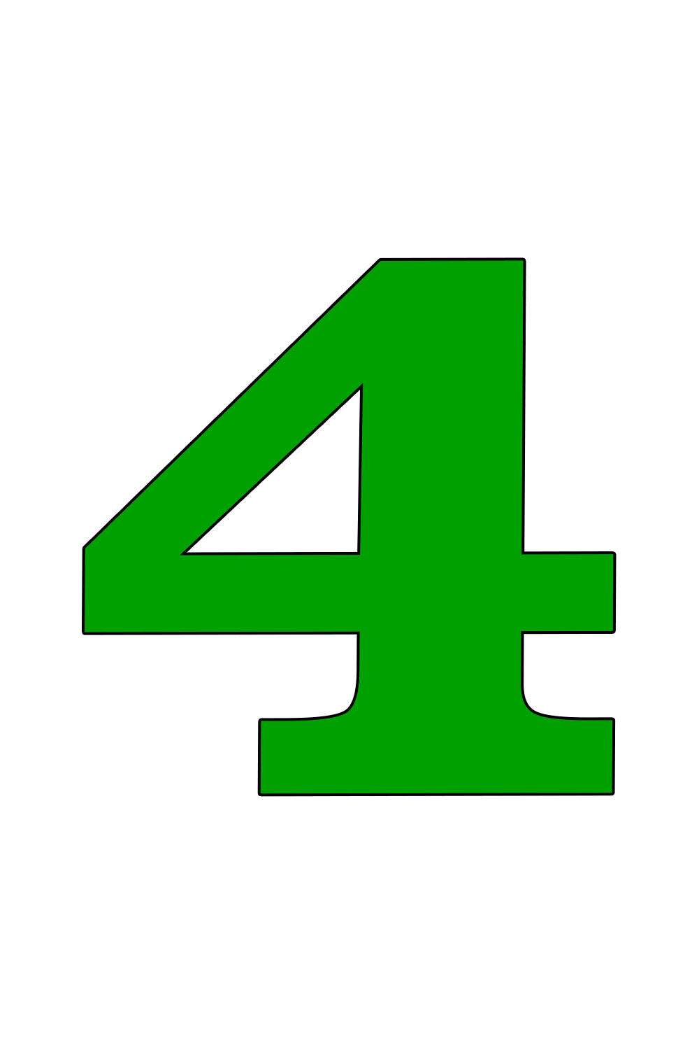 Наклейки цифры Policomprint М12, 3х4 см.
