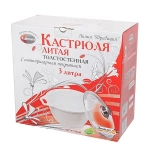 Кастрюля 3л литой алюминий с крышкой КМ-к30а