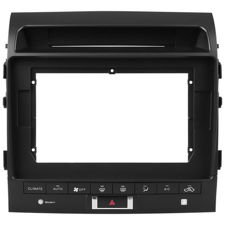 Комплект рамки с разъёмами 10" Toyota Land Cruiser 200 2007-2015 климат на экране ШГУ + адаптер штатных камер, физ. кнопки снизу - Car-Smart 9006-10+LVDS