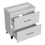 Тумба д/ванной "РИФ-80" 2 ящика  белый под рак."Fest- 80" мебельный (Sanita Luxe)(ПВХ)