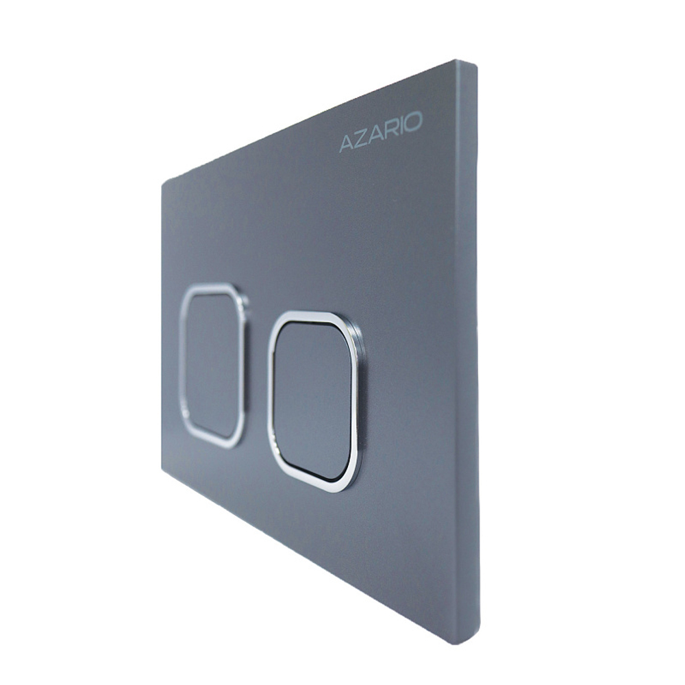 Кнопка смыва AZARIO NEW-TS механическая, двойной смыв, квадратные кнопки, ABS пластик, сатин (AZ-ABS-002-GG)