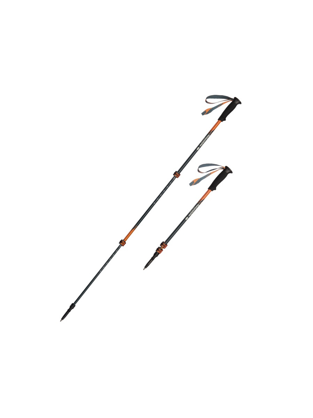 Палки треккинговые Naturehike Sunsia 3-EXT, карбон, 3-секционные, 62-135 см, оранжевые, 2 шт