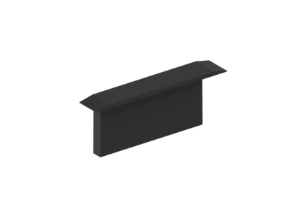 Боковая  глухая заглушка для профиля DN18509 Цвет:черный, Серия:DN8ALE