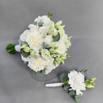 Букет невесты и бутоньерка