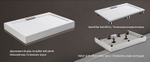 Душевой поддон из искусственного камня WeltWasser WW TRS 100 STONE-BL 100x100 10000004379 Черный