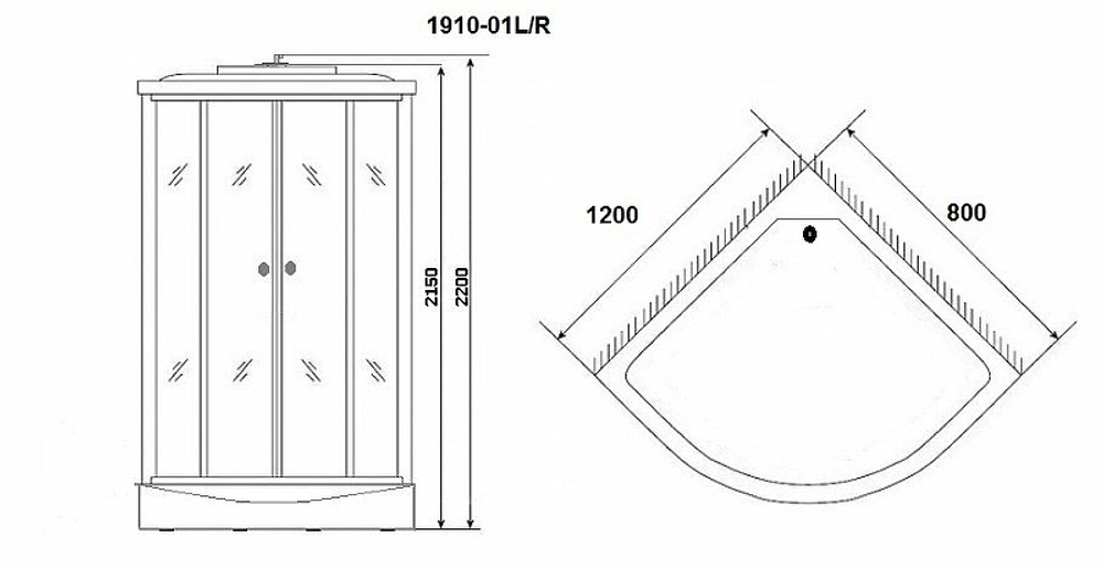 Душевая кабина Niagara Ultra NG-1910-01R 120x80 с гидромассажем