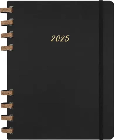 Еженедельник на 2025 год Moleskine SPIRAL XL (DHSPB12MWH4) 204х252мм обложка картон черный