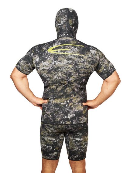 Майка Epsealon Skull Tactical Camo с шлемом и короткими рукавами 2.5 мм
