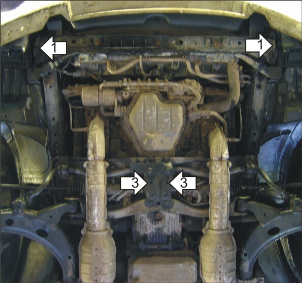 Защита картера Двигателя. 2 мм, Сталь. для Subaru Outback 2000-2003 MOTODOR.02206