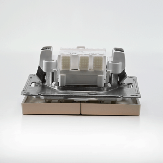 Выключатель кнопочный 2-кл. ArtGallery 10AX быстрозажим. клем. механизм песочн. SE GAL001217S