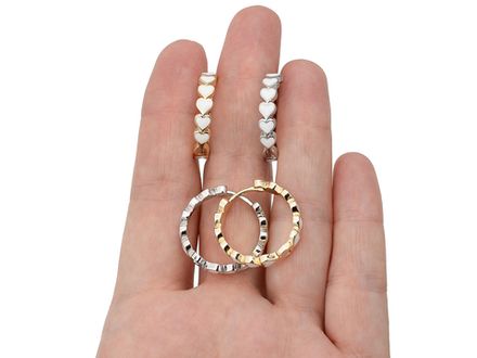 Серьги-Кольца "Сердце" 22мм,