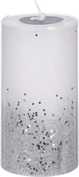 Свеча декоративная парафиновая Морозный фонтан 7*13 см., белый, Koopman (ACC682730/1)