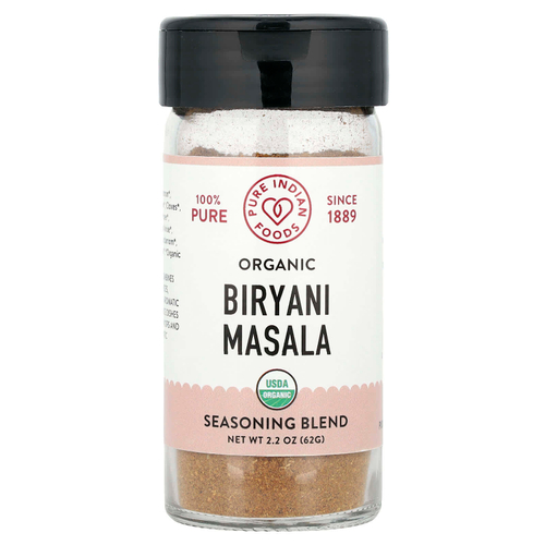 Pure Indian Foods, Органическая бириани масала, 62 г (2,2 унции)