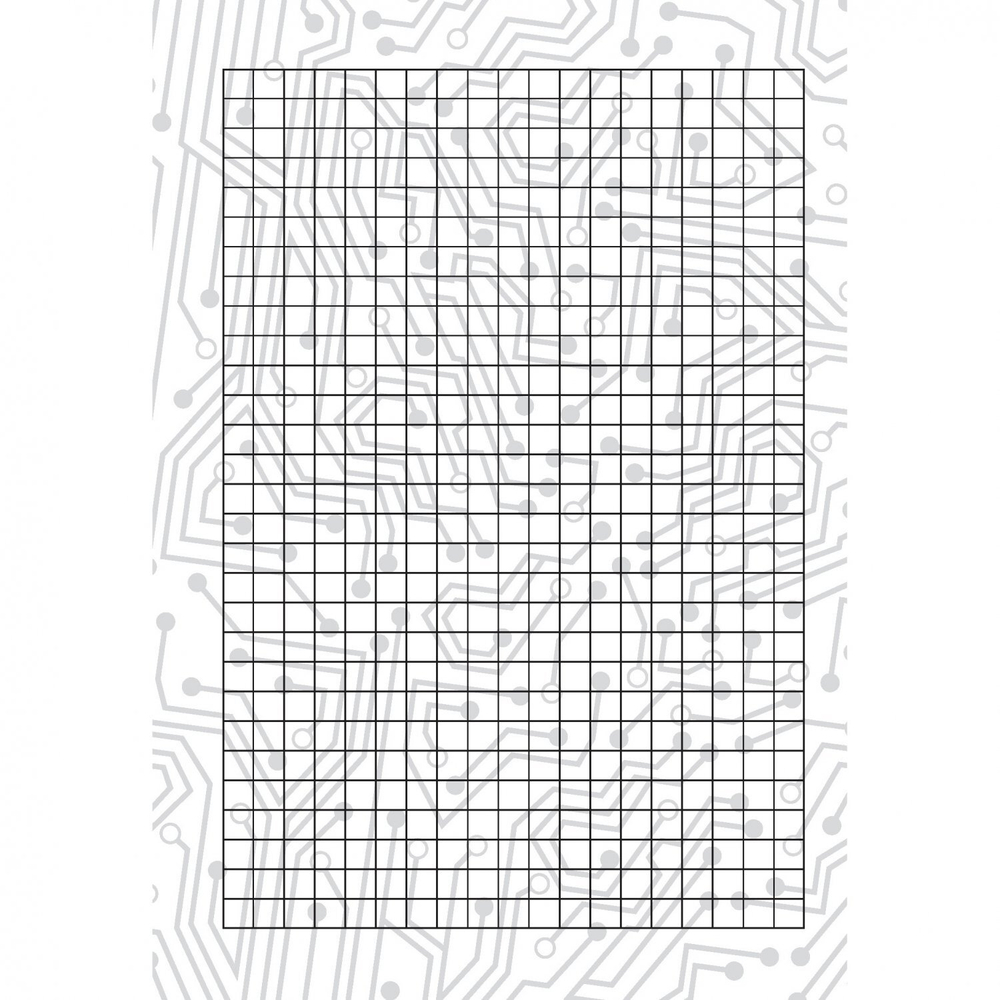 Блокнот 120х170 мм, скрепка, Контэнт-Канц, soft-touch, выб. лак, 32 л., диз. внутр. блок в клетку. "CYBERNOTES (портрет юноши в очках крупно)"