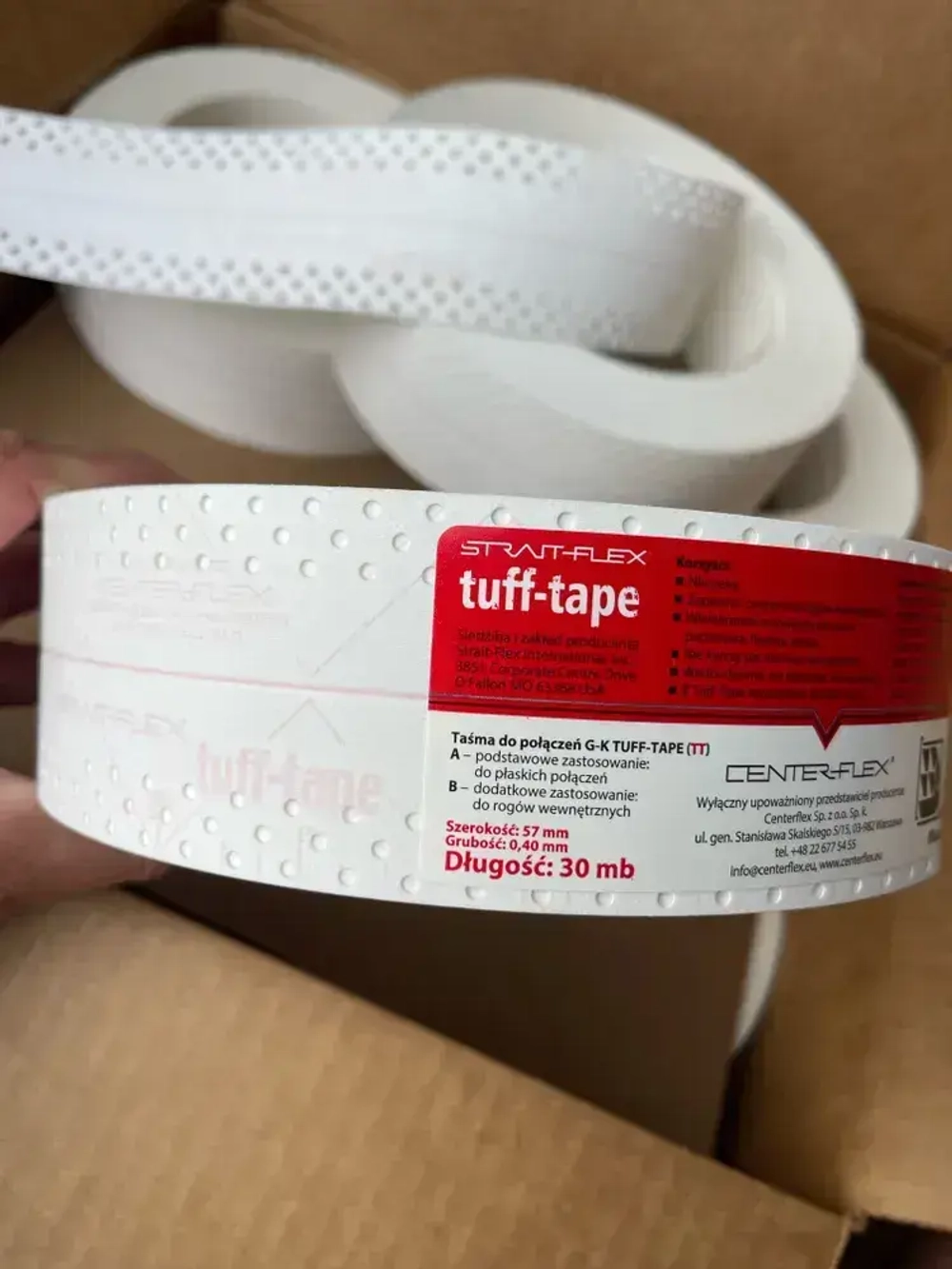 Лента углоформирующая Strait-Flex Tuff-tape 30 метров