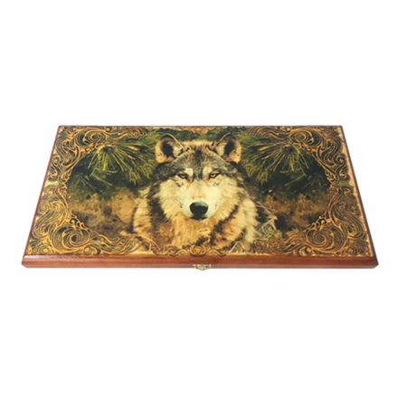 Саввина Нарды в деревянной коробке "Таежный волк"