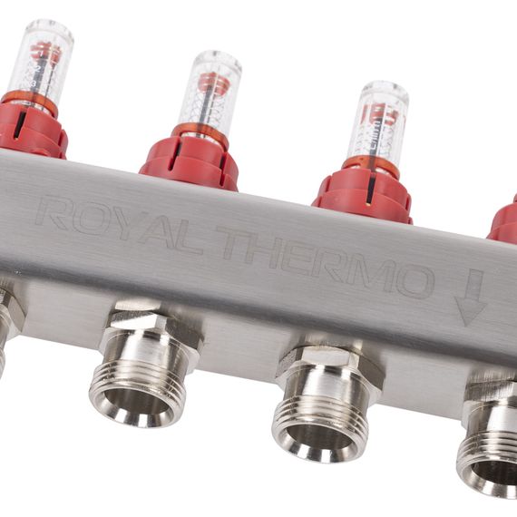 Коллектор Royal Thermo нерж. в сборе с расходомерами 1 ВР-3/4 НР с автомат. воздухоотвод-ми 7 вых. купить в Москве и Московской области по низкой цене с доставкой по России — (5) Коллектор Royal Thermo нерж. в сборе с расходомерами 1 ВР-3/4 НР с автомат. воздухоотвод-ми 7 вых. — (5)