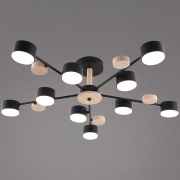 03758-0.3-10 BK+WOOD GX53 светильник потолочный