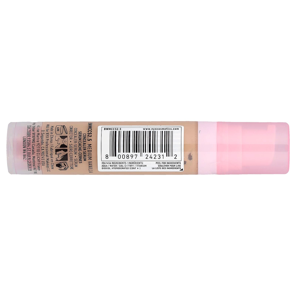 NYX Professional Makeup, Bare With Me, консилер-сыворотка, 2,5% ваниль, 9,6 мл (0,32 жидк. Унции)