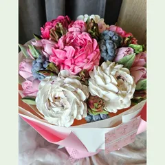 Букет из зефира «Пионы большой» / 28-30 см Букет из зефира «Пионы большой» / 28-30 см