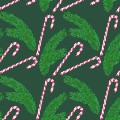 Еловые веточки и новогодняя карамель