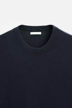 ZARA ФУТБОЛКА СВОБОДНОГО КРОЯ, МОРСКОЙ СИНИЙ