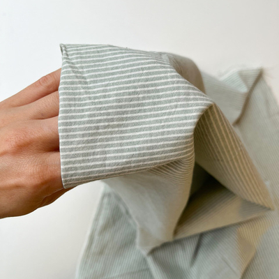 Вареный хлопок 250см. полоска изумруд