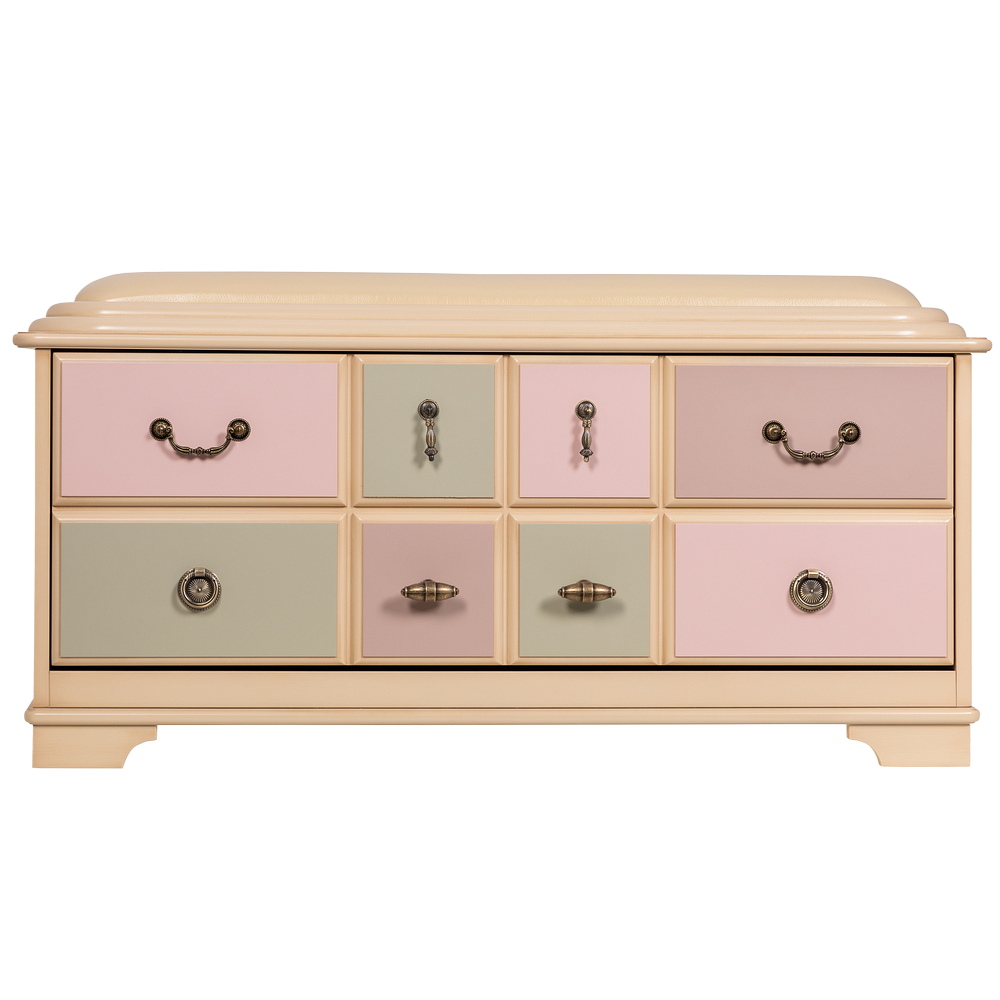 Банкетка Пандора 2 с ящиком Айвори Акварель