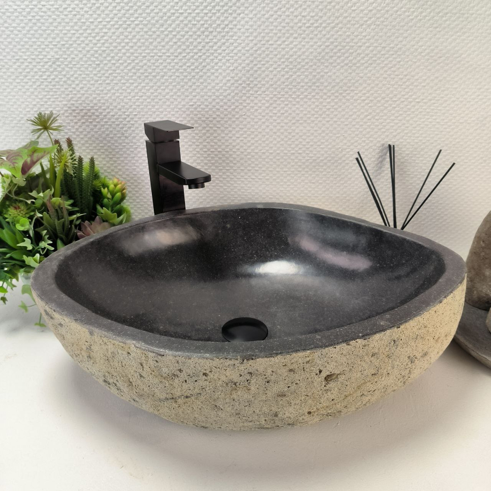 Раковина из речного камня RS-63844 (55*42*15) 0122