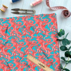 Ткань премиум интерлок пастельные вибрации чувств