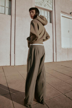 ZARA БРЮКИ С ШИРОКИМ ДВОЙНЫМ ПОЯСОМ, МОККО