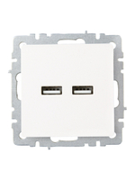 BRITE Розетка USB A+A 5В 3,1А РЮ10-1-БрЖ жемчуг IEK