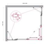 Душевой уголок LUCE-AH-22-125/120-C-Cr