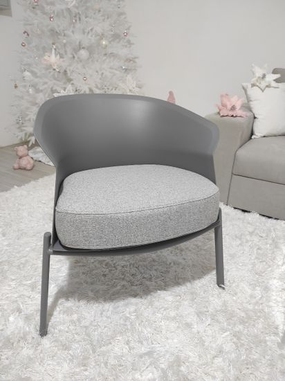 Кресло Wally Plastic серое