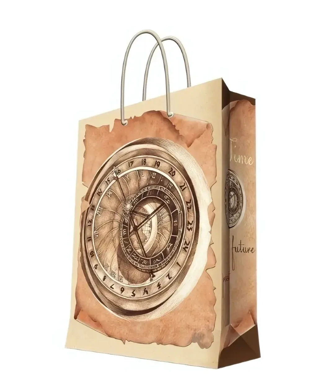 Бумажный пакет для сувенирной продукции , с ламинацией, с шириной основания 33 см, плотность бумаги 140 г/м2 / 33х45.7х10.2см арт.40863 арт.40863