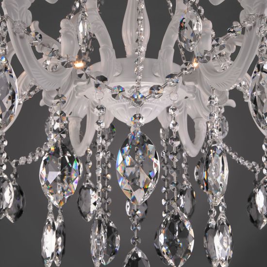 10108/8/ подвесной светильник / белый/прозрачный хрусталь Strotskis