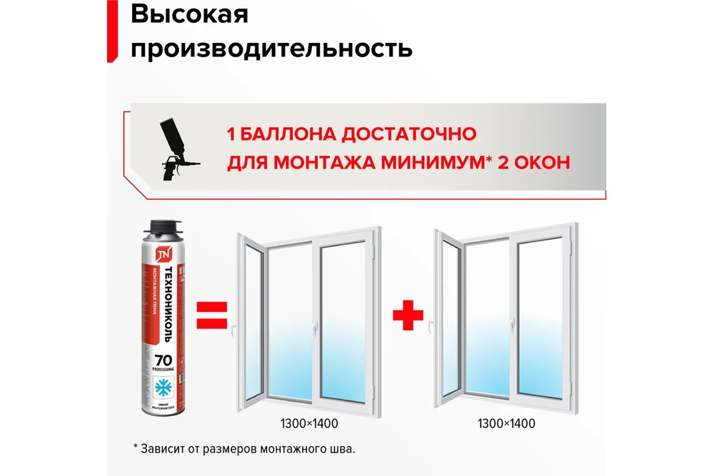 Технониколь Пена проф Professional 70 зимняя 1000мл 885г 70л