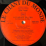Joseph Kosma / Ensemble Populaire De Paris ‎– A L'assaut Du Ciel - La Commune De Paris (Франция 1971г.)