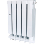 Радиатор биметаллический STOUT Space 500 - 5 секций (подключение нижнее правое, цвет белый)