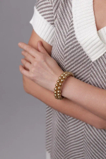 Браслет memory из золотого жемчуга