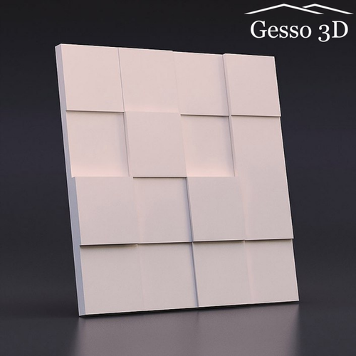 Гипсовая 3D панель Квадрат разноуровневый