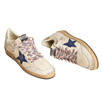 Женские Golden Goose Ball Star in Nappa with Blue Star and Platinum Heel Tab