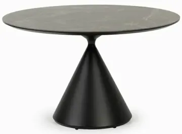 Обеденный стол Cardiff Sole диаметр 120 черный матовый