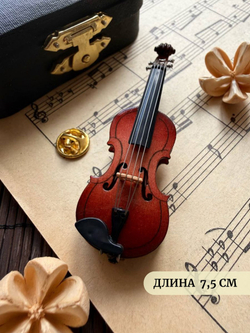 Брошь "Скрипка миниатюра"