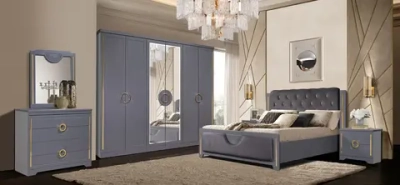 Спальня Бодрум (шкаф 6-ти дверный , кровать 180) цвет капучино