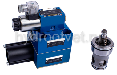 LFA16EWA-7X/CA20DQMG24 - Крышка для логического клапана, типоразмер Ду16 функционал - EWA = крышка с электрическим контролем закрытого положения под установку золотникового или седельного распределителя, уплотнение NBR